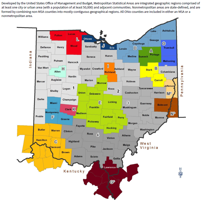 OEWS Map of Metropolitan and Nonmetropolitan Statistical Areas
