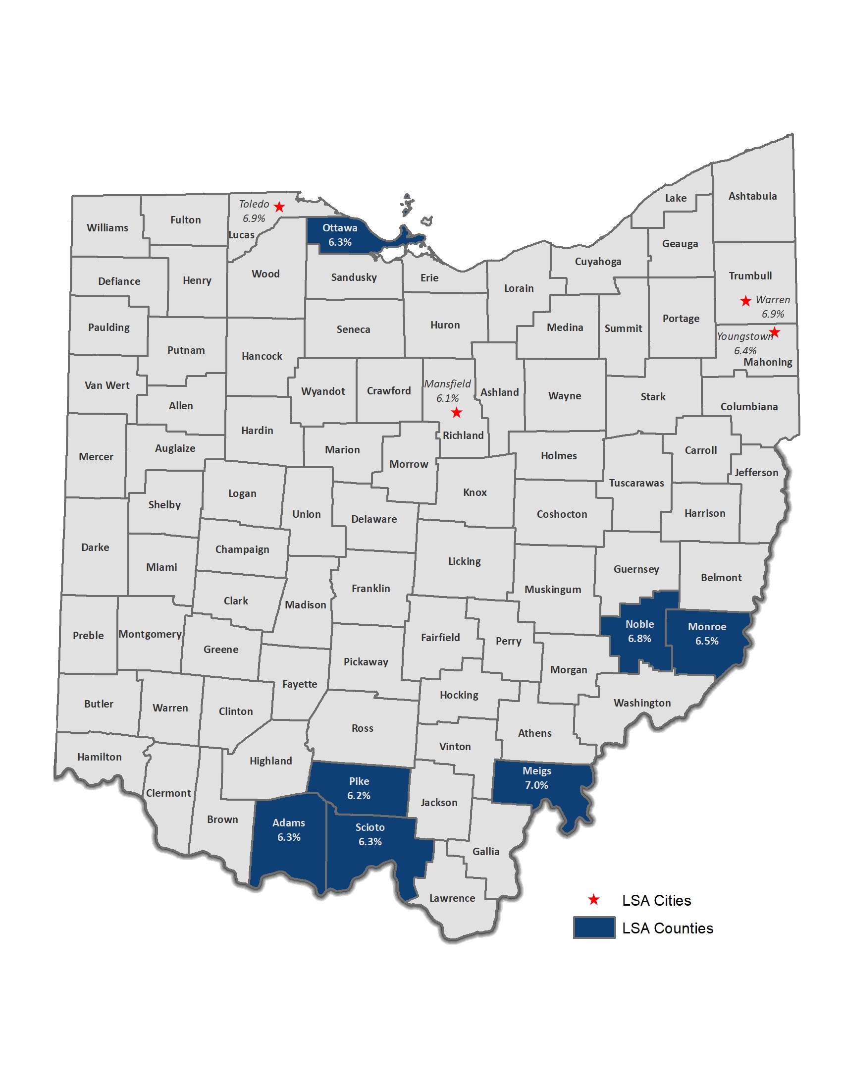 Labor Surplus Area Map Federal Fiscal Year 2027